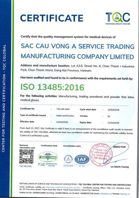 Chứng nhận TQC CGLOBAL
